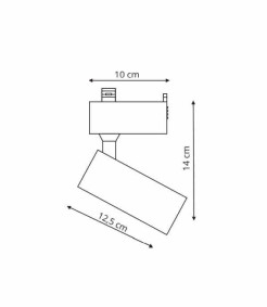 Zestaw oświetlenia szynowego SET 1F biały 3xLED 3000K LP-1019 set WH