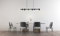 Lampa wisząca 6 czarna 6xGU10 LP-731/6L BK