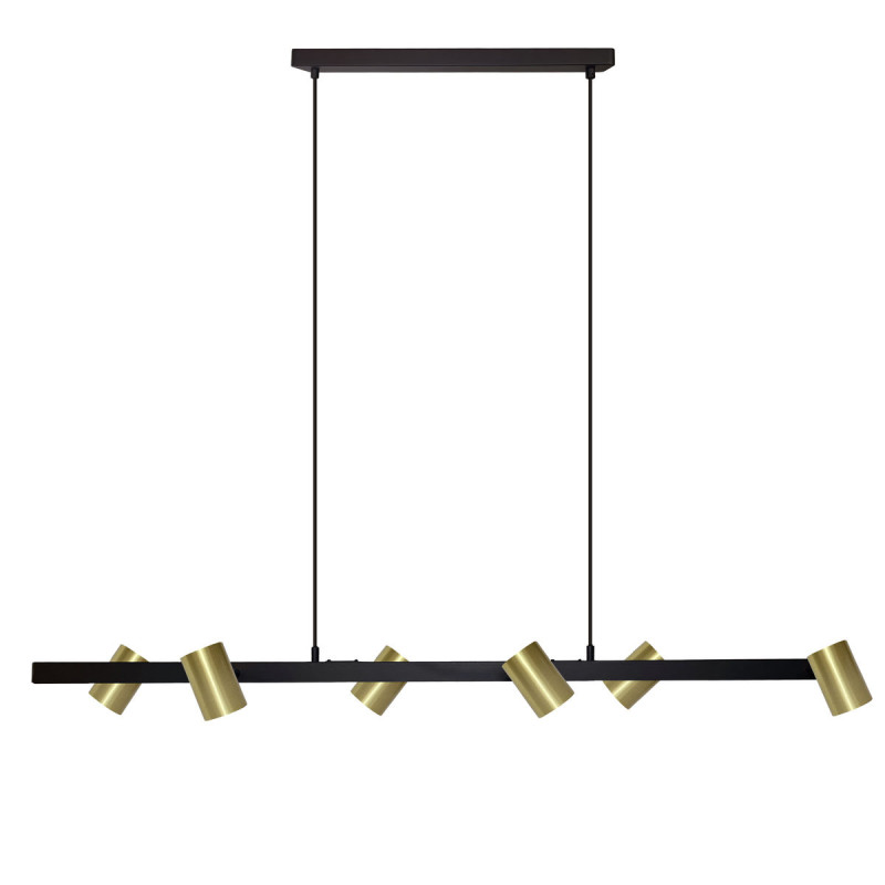 Lampa wisząca 6 złoto - czarna 6xGU10 LP-731/6L GD