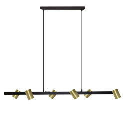 Lampa wisząca 6 złoto - czarna 6xGU10 LP-731/6L GD