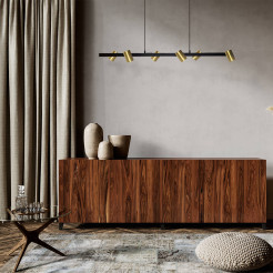 Lampa wisząca 6 złoto - czarna 6xGU10 LP-731/6L GD