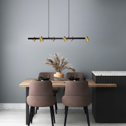 Lampa wisząca 6 złoto - czarna 6xGU10 LP-731/6L GD