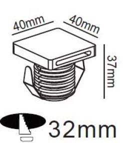 Oprawa natynkowa schodowa Step biała LED 4000K LP-0458 WH