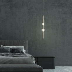 Lampa wisząca złota LED 4000K LP-719/2P GD