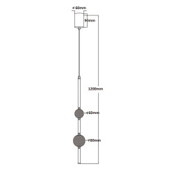 Lampa wisząca złota LED 4000K LP-719/2P GD