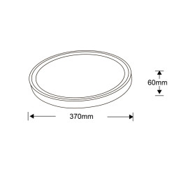 Plafon 40 cm biały LED 4000K LP-550/1C M 4WH
