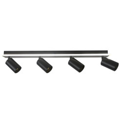 Zestaw reflektorów plafon czarny 4xGU10 plus LED LP-0612/4C BK