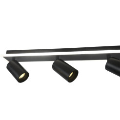 Zestaw reflektorów plafon czarny 4xGU10 plus LED LP-0612/4C BK