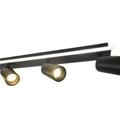 Zestaw reflektorów plafon czarny 4xGU10 plus LED LP-0612/4C BK