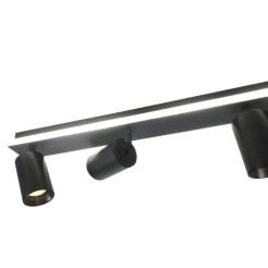 Zestaw reflektorów plafon czarny 4xGU10 plus LED LP-0612/4C BK