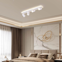 Zestaw reflektorów plafon biały 4xGU10 plus LED LP-0612/4C WH