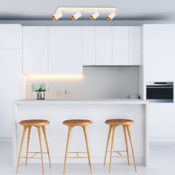Zestaw reflektorów plafon biały 4xGU10 plus LED LP-0612/4C WH