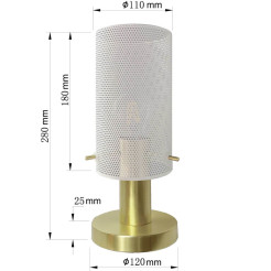 Lampa biurkowa biała 1xE27 LP-945/1T WH