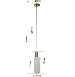 Lampa wisząca 1 biała 1xE27 LP-945/1P WH