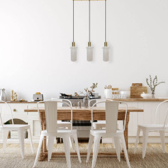 Lampa wisząca 3 biała 3xE27 LP-945/3L WH