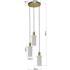 Lampa wisząca 3 biała 3xE27 LP-945/3P WH