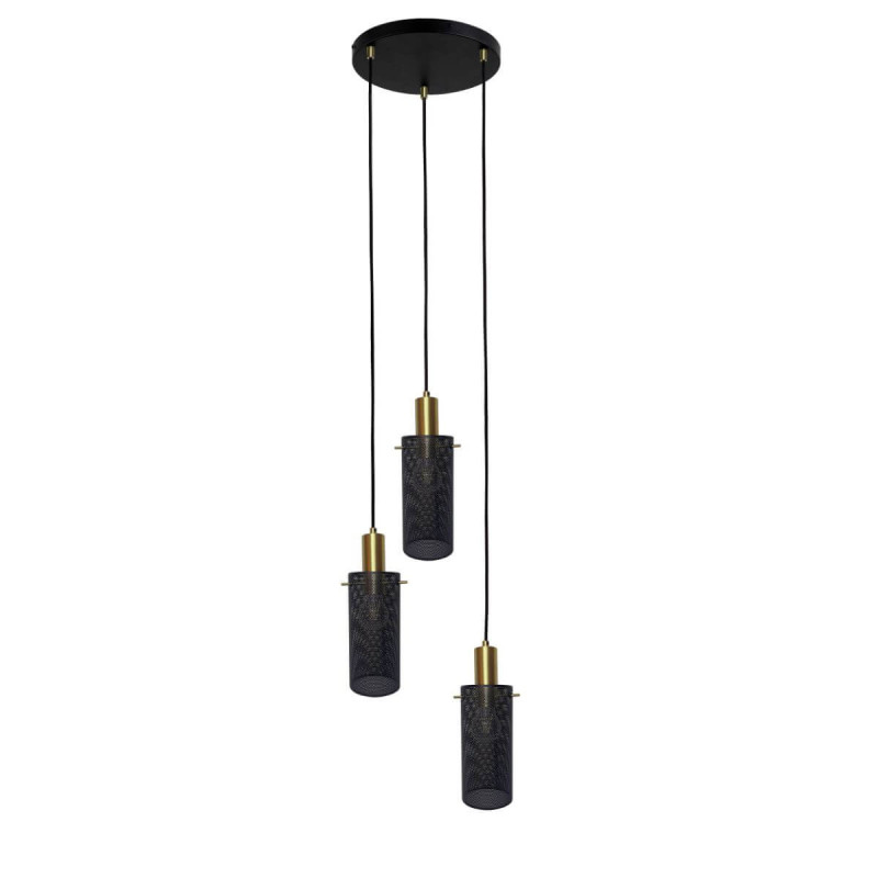 Lampa wisząca 3 czarna 3xE27 LP-945/3P BK