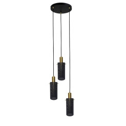 Lampa wisząca 3 czarna 3xE27 LP-945/3P BK