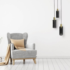Lampa wisząca 3 czarna 3xE27 LP-945/3P BK