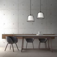 Lampa wisząca Dritto biała 1xE27 LP-123/1P S WH