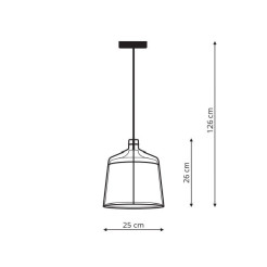 Lampa wisząca Dritto biała 1xE27 LP-123/1P S WH