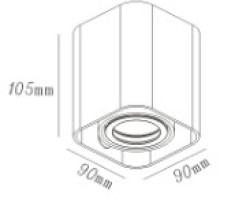 Oczko natynkowe Merano białe 1xGU10 LP-2790/1SM  WH