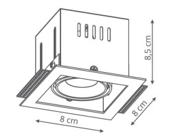 Oczko podtynkowe z ramką Merano białe 1xGU10 LP-2790/1RS WH frame