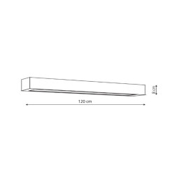 Lampa sufitowa 120 cm czarna 36W IP44 LED CCT LP-7001/1C BK 120 36 CCT