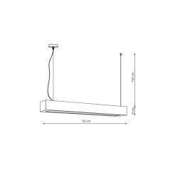 Lampa wisząca czarna 24W IP20 LED CCT LP-7001/1P 20 BK-93 24 CCT
