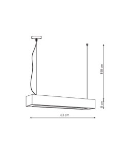Lampa wisząca czarna 18W IP20 LED CCT LP-7001/1P 20 BK-63 18 CCT