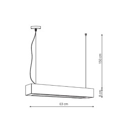 Lampa wisząca biała 18W IP20 LED CCT LP-7001/1P 20 WH-63 18 CCT