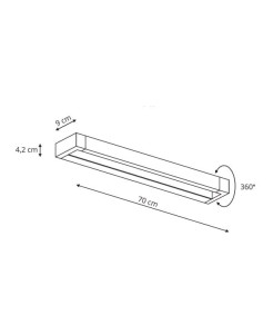 Kinkiet ruchomy biały IP44 LED 4000K LP-1173/1W 20W WH