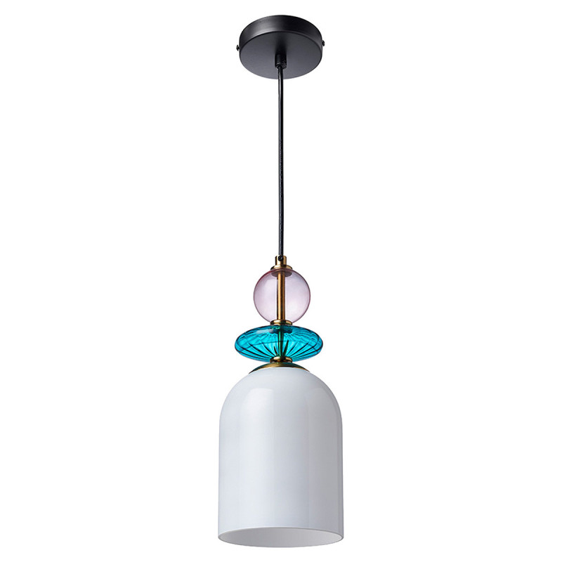 Lampa wisząca biała 1xE27 LP-2004/1P M WH