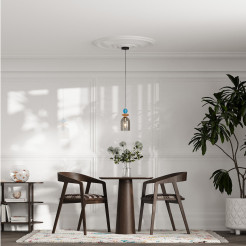 Lampa wisząca biała 1xE27 LP-2004/1P M WH
