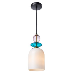 Lampa wisząca biała 1xE27 LP-2004/1P M WH