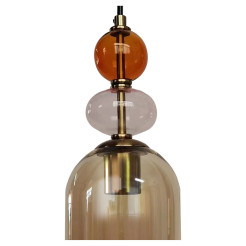 Lampa wisząca bursztynowa 1xE27 LP-2004/1P M AM