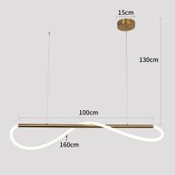Lampa wisząca S czarna LED 4000K LP-2345/1P S BK
