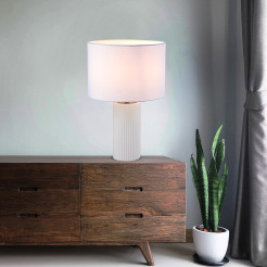 Lampa stołowa biała 1xE27 LP-787/1T biała