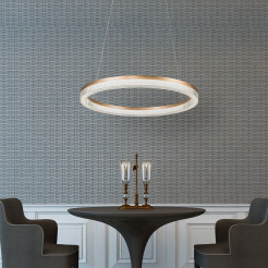 Lampa wisząca Cristal Triangle złoto - transparentna LED CCT LP-033/1P L GD Cr Tria