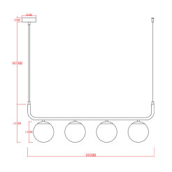 Lampa wisząca grafitowa 3xE14 LP-005/4L grafit