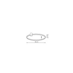 Plafon L czarny LED CCT LP-909/1C L BK CCT