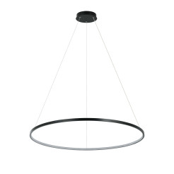 Lampa wisząca 80 cm czarna LED CCT LP-909/1P L BK CCT