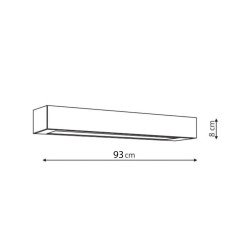 Lampa sufitowa 93 cm czarna 24W IP44 LED CCT LP-7001/1C BK-93 24 CCT