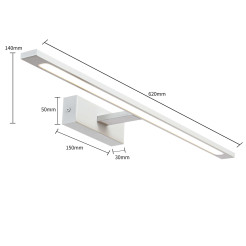 Kinkiet biały 62cm IP44 LED CCT GS-LWB-20W WH CCT