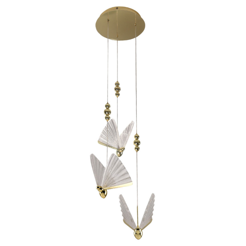 Lampa wisząca 3 złota LED CCT LP-1715/3P