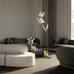 Lampa wisząca 3 złota LED CCT LP-1715/3P