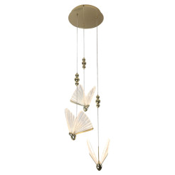 Lampa wisząca 3 złota LED CCT LP-1715/3P