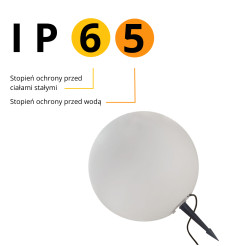 Lampa ogrodowa 40 cm biała 1xE27 LP-JH-1095-400