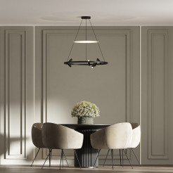 Lampa wisząca czarna LED 4000K LP-907/1P BK