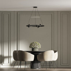 Lampa wisząca czarna LED 4000K LP-907/1P BK
